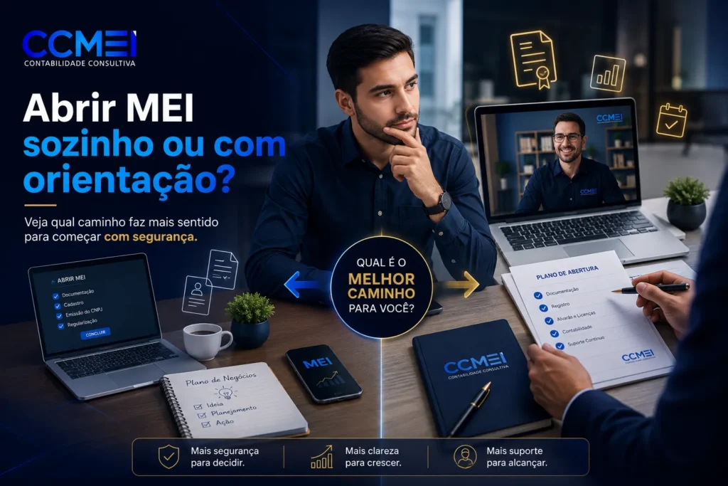 Abrir MEI sozinho ou com orientação Abrir MEI sozinho ou com orientação